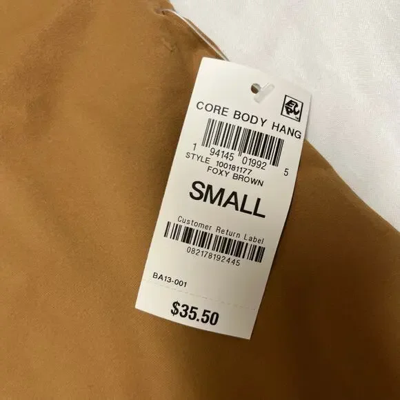 NWT State of Day Core Body Hang Bodysuit Small Foxy Brown Stretch Tank Thong - Picture 7 of 9